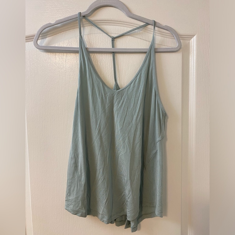 Lululemon modal-silk Yoga Tank Top light green